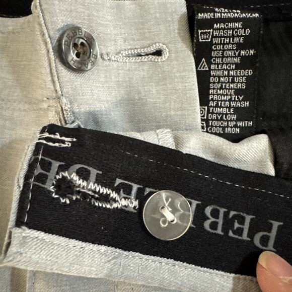 Pebble Beach Size 38 Men's Dry-Luxe Performance Golf Shorts Gray Stretch - Picture 4 of 5